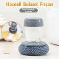 TechnoSmart 2li Set Deterjan Hazneli Bulaşık Yıkama Süngeri & Teli Pratik Temizleme Banyo Lavabo