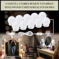 TechnoSmart 10Ledli Usbli Makyaj Aynası Lambası Hollywood Tarz Dekorasyon Aydınlatma Banyo CiltBakım