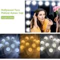 TechnoSmart 10Ledli Usbli Makyaj Aynası Lambası Hollywood Tarz Dekorasyon Aydınlatma Banyo CiltBakım