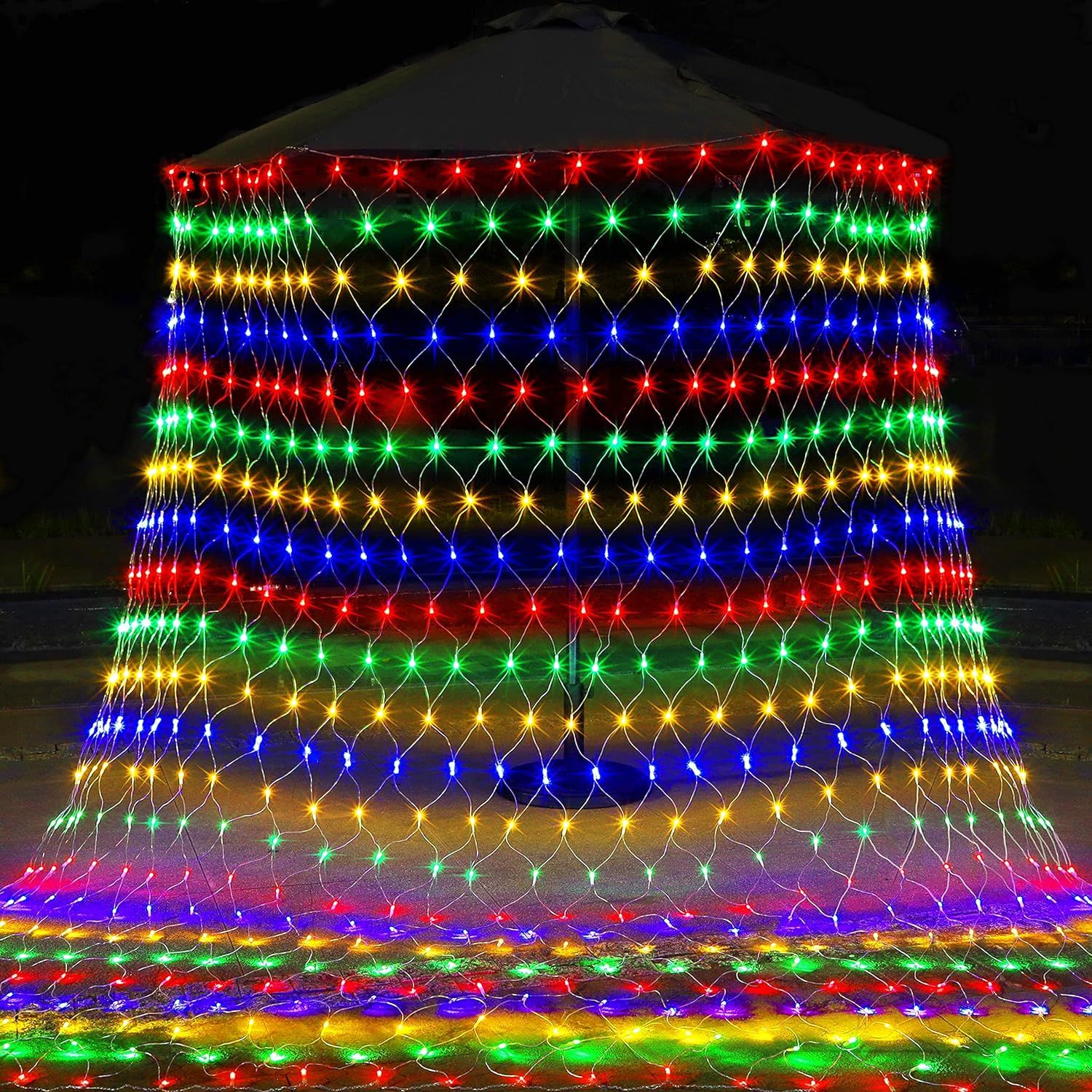 Trendpoint 320 Ledli 3x2 Metre Animasyonlu Ağ Perde Led Fişli Eklenebilir Modlu Yılbaşı Süsleme RGB