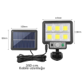 TechnoSmart 6Gözlü 72COB Ledli Solar Usbli Bahçe Aydınlatma Hareket Sensörlü Güneş Enerjili Lamba