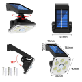TechnoSmart 54 COB Ledli Solar Bahçe Aydınlatma Hareket Sensörlü Güneş Enerjili Lamba