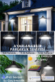 TechnoSmart Solar 2 Lambalı Askılı Kumandalı Renk ve Seviye Seçenekli Bahçe Aydınlatma Sokak Lambası