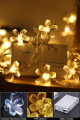 Trendpoint 20 Ledli 3 Metre Şerit Led Sembollü Kablolu Süsleme Dekoratif Aydınlatma GünIşığı Çiçekli Led