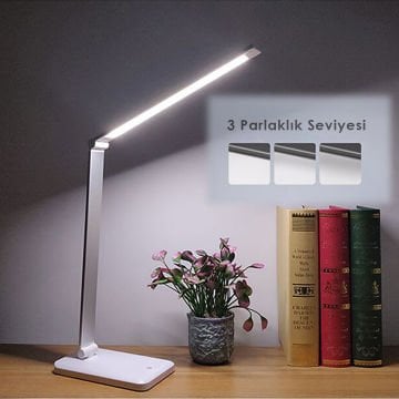 TechnoSmart Dokunmatik Seviye Ayarlı Şık Masa Lambası Ofis Dekorasyon Aydınlatma Makam Hediye Siyah