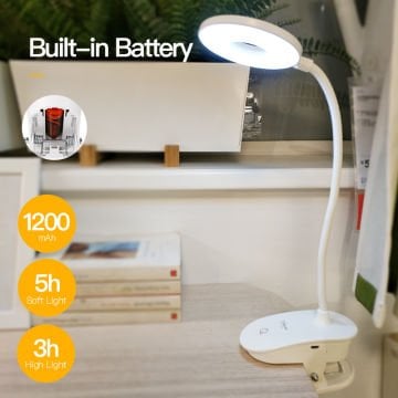 TechnoSmart Usb Şarjlı Dokunmatik Seviye Ayarlı Masa Lambası Mandallı Şık Gece Lambası Ofis Hediye