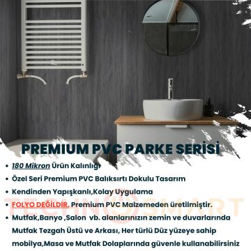 TechnoSmart 60×500cm Kendinden Yapışkanlı Balıksırtı Desenli Premium Duvar Kağıdı Masa Dolap Kaplama Antrasit