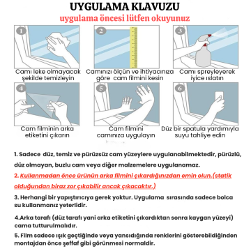 TechnoSmart 60cmx100cm Buzlu Desenli Cam Kaplama Filmi Statik Duşa Kabin Ofis Dekorasyon Folyo