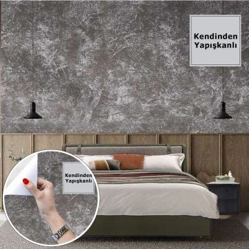 TechnoSmart 60x300cm Antra Desenli Kendinden Yapışkanlı Duvar Kağıdı Mutfak Dolap Kaplama Dekorasyon