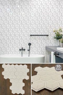 TechnoSmart 30X30cm 3D Kendinden Yapışkanlı Duvar Kağıdı Kaplama Su Geçirmez Dekorasyon Mutfak Banyo