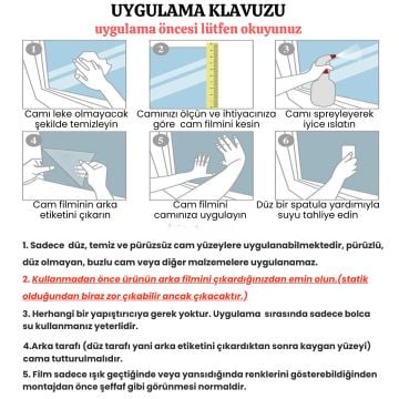 Technosmart –  | 45x150 cm | Çiçek Desenli Statik Cam Kaplama | Banyo & Ofis & Cam Balkon Uyumlu