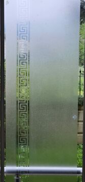 Technosmart – | 45x200cm | Meander Motifli Statik Cam Filmi Kaplama | Mutfak Ofis Banyo Pencere