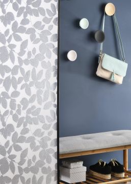 Technosmart – | 45x100cm | Yaprak Desenli Statik Cam Filmi Kaplama | Mutfak Ofis Banyo Pencere