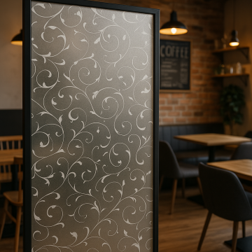 Technosmart 45x100cm Desenli Statik Cam Filmi Kaplama | Mutfak Ofis Banyo Kafe Restoran