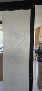 Technosmart 45x150cm Beyaz Lif Desenli Cam Filmi Statik Kaplama Mutfak Ofis Banyo Pencere