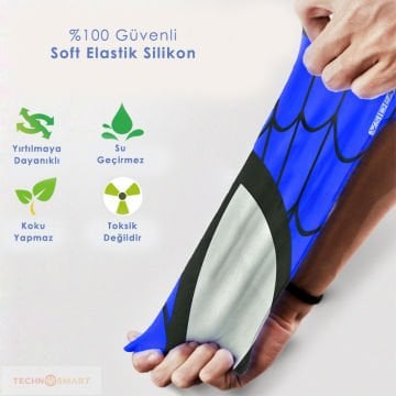 TechnoSmart Çocuk Havuz Deniz Bonesi Silikon Esnek Hafif Yüzücü Su Geçirmez