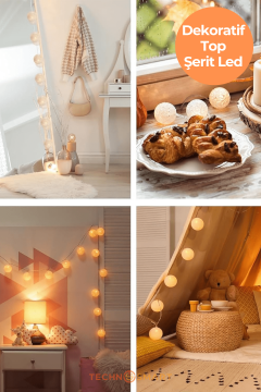 Technosmart 10 LED Pilli Dekoratif Top Işık Zinciri