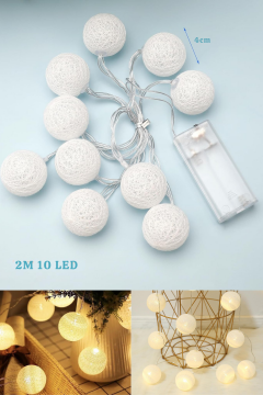 Technosmart 10 LED Pilli Dekoratif Top Işık Zinciri