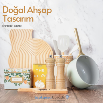 TechnoSmart 2li Doğal Ahşap Değirmen Karabiber Tuz Kahve Baharat Öğütücü Manuel El Değirmeni