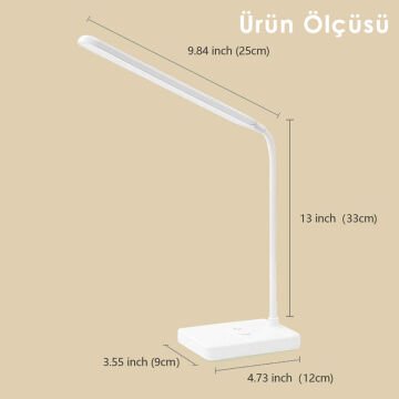 TechnoSmart Usb Şarjlı Beyaz Telefon Tutucu Masa Lambası Farklı Renk Seçenekli Şık Gece Lambası Ofis