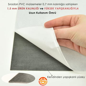 TechnoSmart 30cm×30cm Kendinden Yapışkanlı LVT Zemin ve Duvar Kaplama Mutfak Banyo Karo Sticker