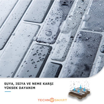 TechnoSmart 3D Kendinden Yapışkanlı 30×30cm Kaplama Mozaik Görünüm Duvar Sticker Mutfak Banyo