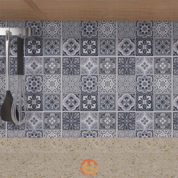 TechnoSmart 3D Kendinden Yapışkanlı 30cm×30cm Kaplama Seramik Görünüm PVC Duvar Sticker Mutfak Banyo