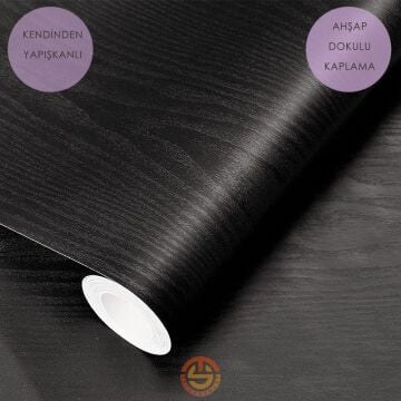 TechnoSmart 60cm×500cm Kendinden Yapışkanlı Ahşap Görünümlü Kaplama Kağıdı Mutfak Dolap Masa Duvar Beyaz