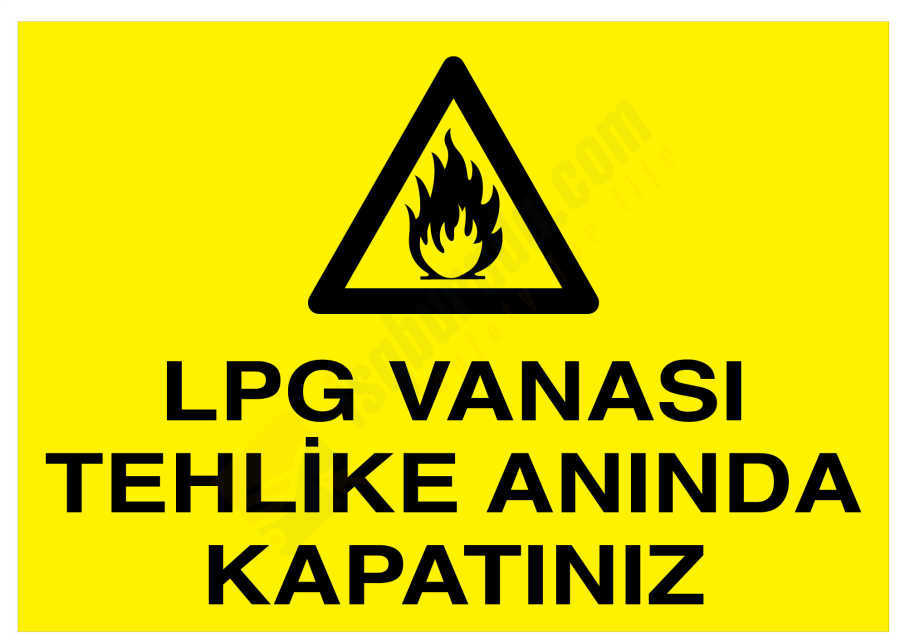 LPG Vanası Tehlike Anında Kapatınız