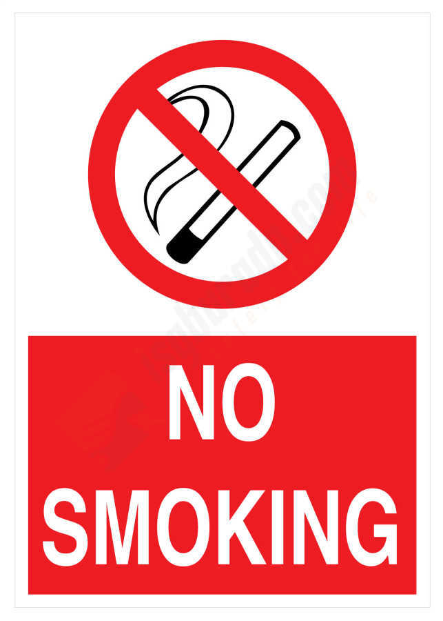 No Smoking İş Güvenliği Levhası