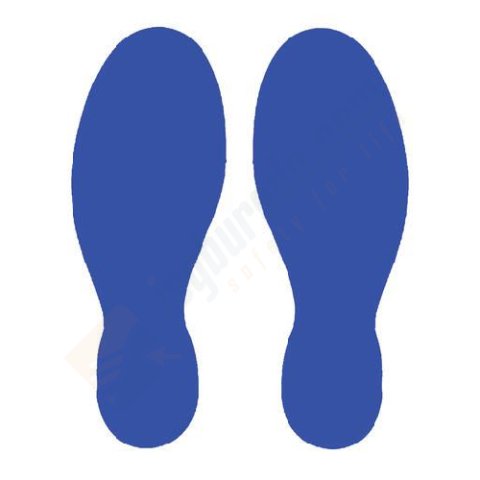 Ayak İzi Etiketi Mavi Renk