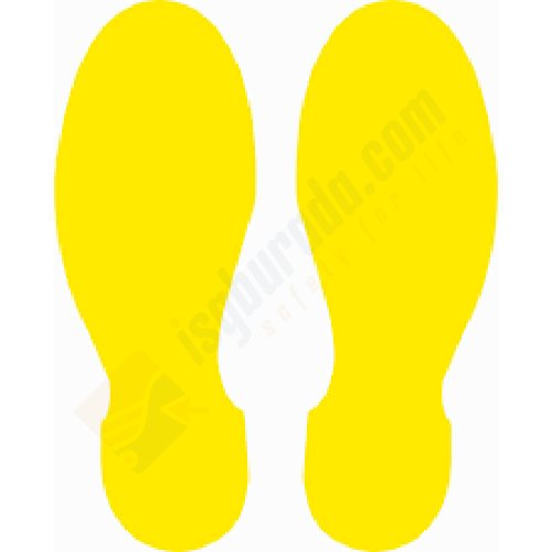 Ayak İzi Etiketi Sarı Renk