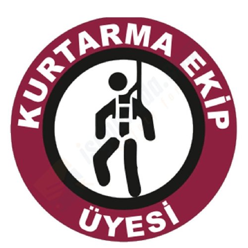 Kurtarma Ekip Üyesi Baret Etiketi