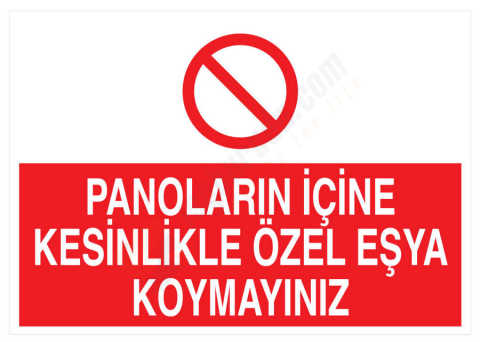 Panoların İçine Kesinlikle Özel Eşya Koymayınız