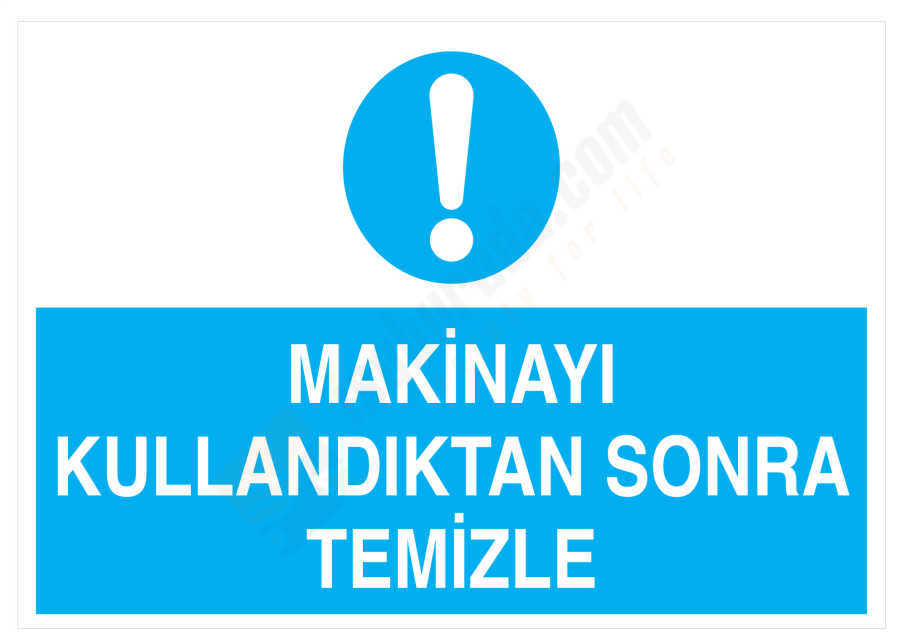 Makinayı Kullandıktan Sonra Temizle