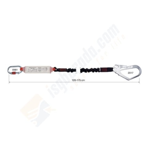 Camp 7030101 Şok Emicili Tek Bacaklı Lastikli Lanyard