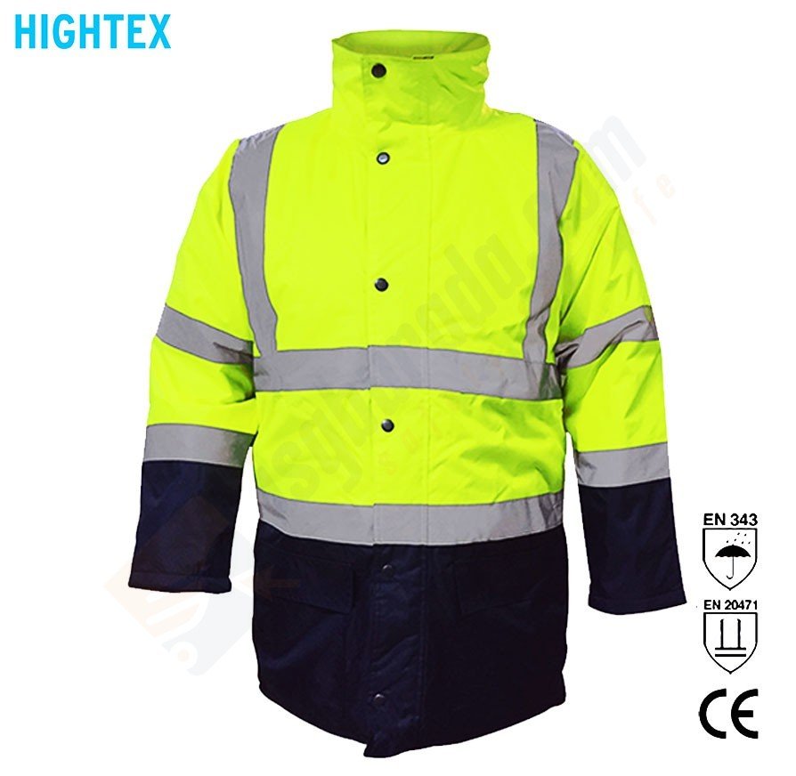 HIGHTEX 300 Sarı / Lacivert Parka Kapitone Astarlı