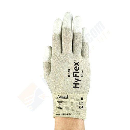 Ansell Hyflex 11-135 (PU610 DG AS) Mekanik ve Çok Amaçlı Antistatik İş Eldiveni