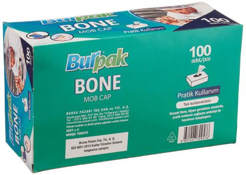 BURPAK BEYAZ TEK KULLANIMLIK BONE  (PAKET İÇİ:100 ADET)