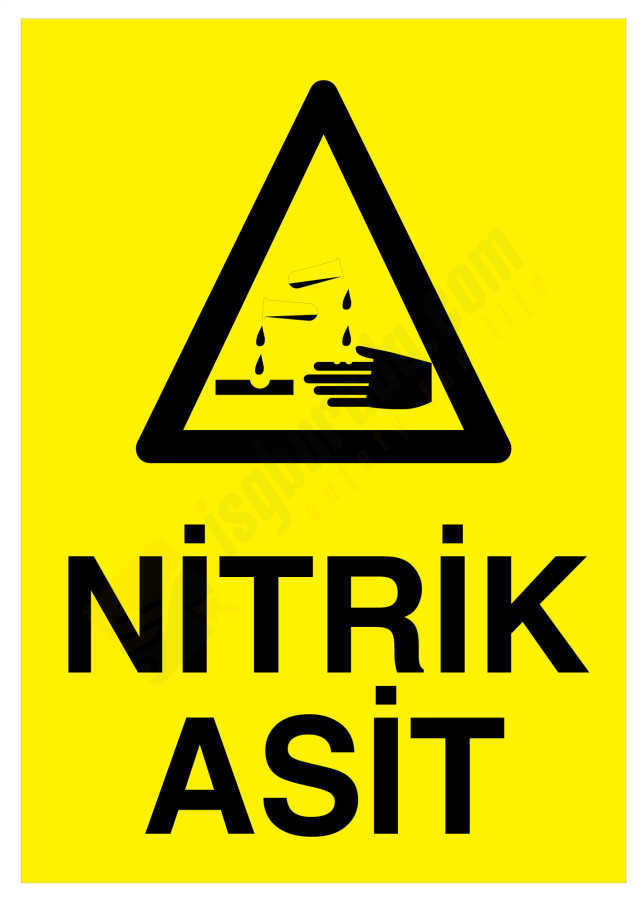 Nitrik Asit İş Güvenliği Levhası