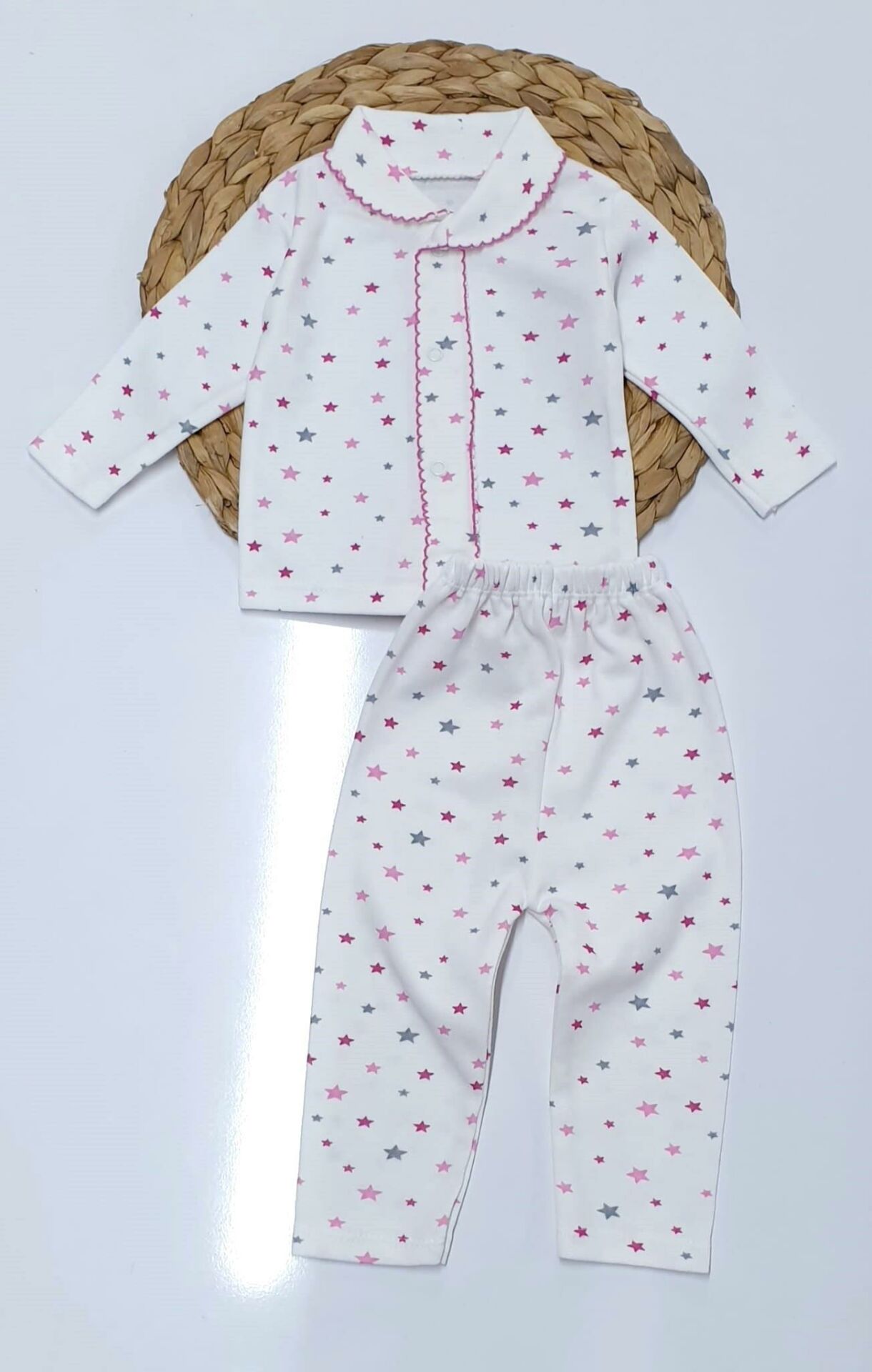 Yıldız Desenli Kız Bebek Pijama Takım