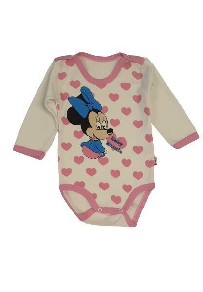 Kalpli Minnie Kız Bebek Çıtçıtlı Body