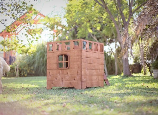 Wood Duplex dog hut (terrace)