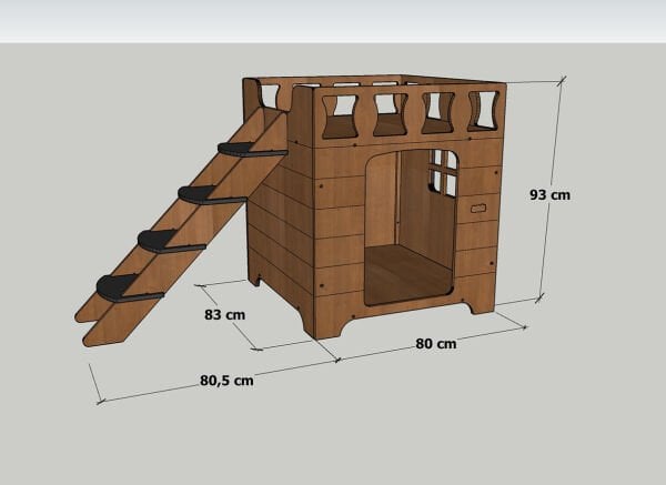 Wood Duplex dog hut (terrace)