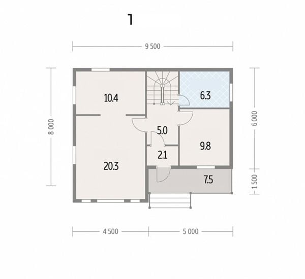 123m2 Ahşap Bungalov 2 Katlı TD61