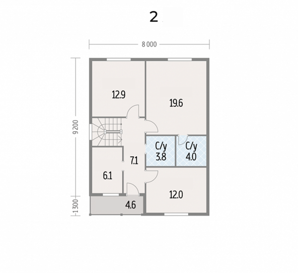 144m2 Ahşap Bungalov 2 Katlı TD65