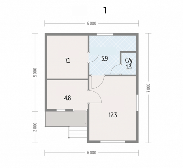 33m2 Ahşap Bungalov 1 Katlı TD69