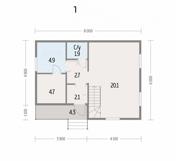 57m2 Ahşap Bungalov 1 Katlı TD72