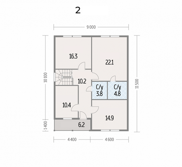 180m2 Ahşap Bungalov 2 Katlı TD89