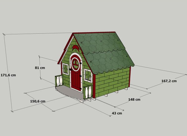 MANDU Ahşap Çocuk Oyun Evi (Playhouse) Hollanda